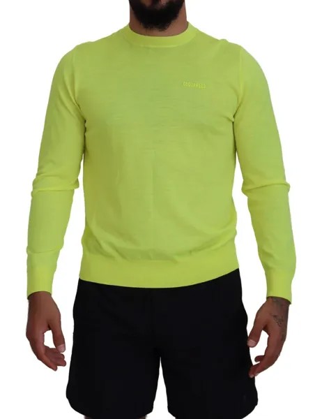 DSQUARED2 Свитер Желтый Зеленый Мужской Пуловер с Длинными Рукавами IT48/US38/M 660usd