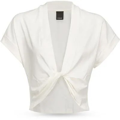 PINKO Womens Maratea White Stretch Pullover Top Shirt M BHFO 3491
