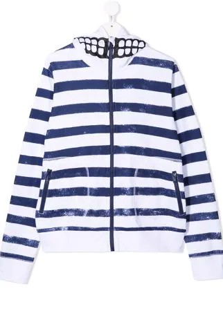 Stella McCartney Kids полосатое худи Pirate на молнии