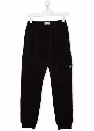 Stone Island Junior спортивные брюки с нашивкой-логотипом