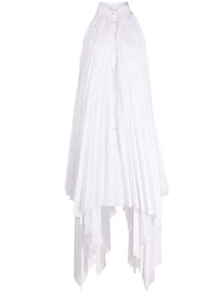 Rosetta Getty платье-рубашка без рукавов со складками