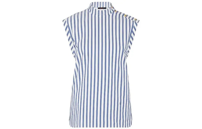 Новые квартальные продукты LV Shirt Women's Blue Louis Vuitton