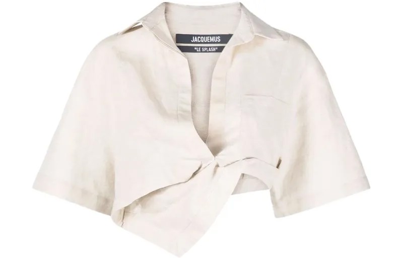 Укороченный топ женский бежевый Jacquemus