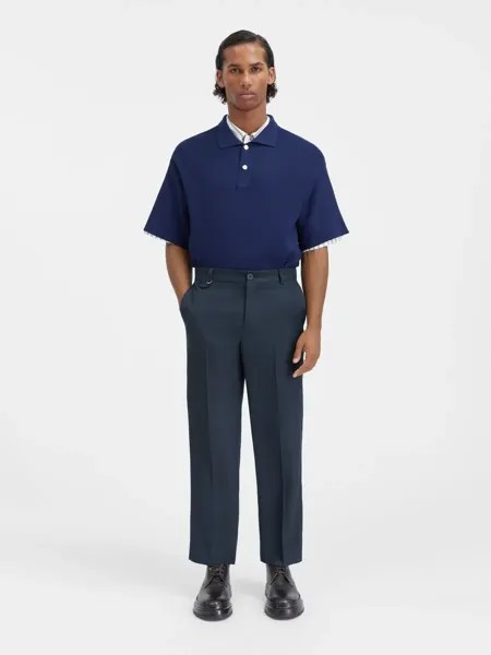 Укороченные брюки строгого кроя Кабри Jacquemus, темно-синий