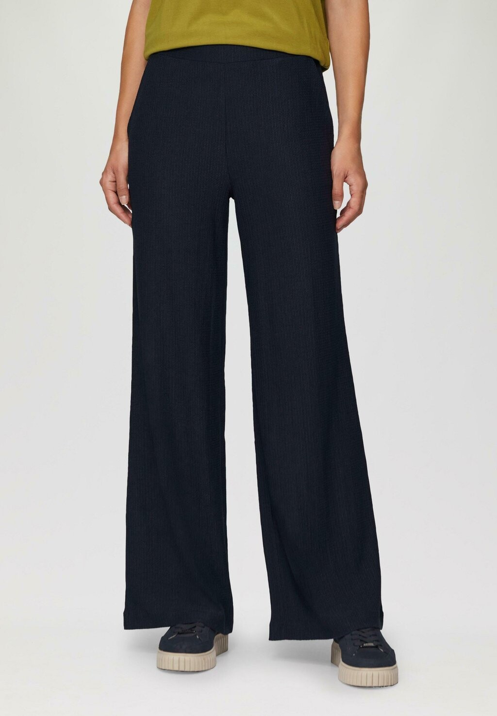 Брюки MIT WIDE LEG AUS STRUKTUR s.Oliver, синий
