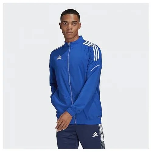 Олимпийка adidas, силуэт полуприлегающий, размер m, синий