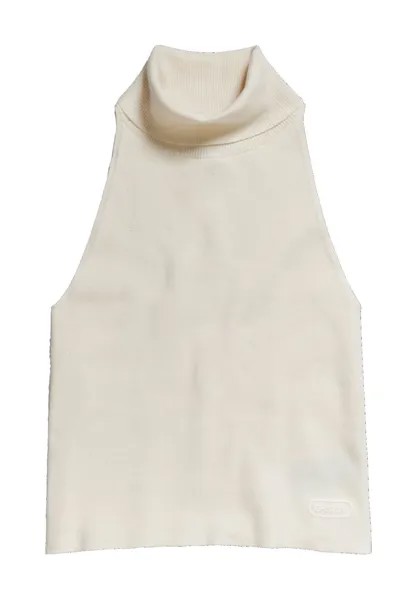 Топ, хлопок, водолазка, женский G-STAR RAW, цвет Eggnog