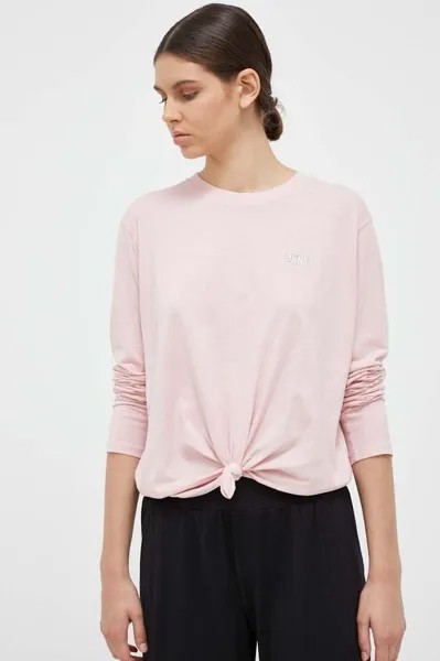 Лонгслив из хлопка Dkny, розовый