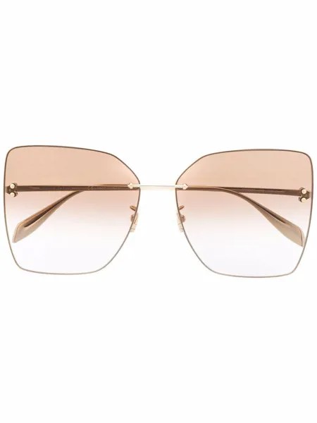 Alexander McQueen Eyewear массивные солнцезащитные очки с градиентными линзами