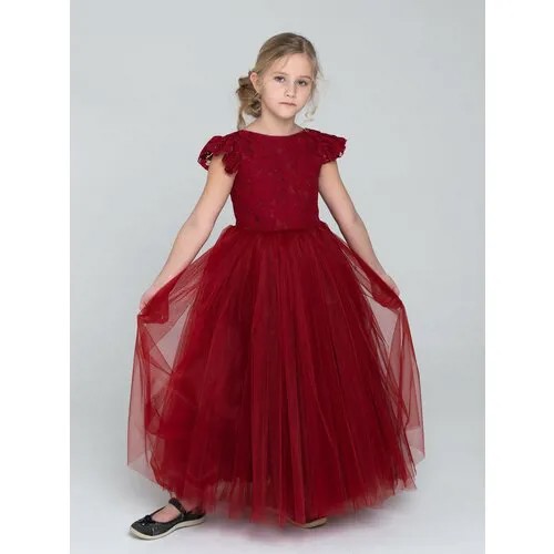 Платье Престиж, размер 30, бордовый