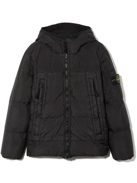 Stone Island Junior пуховик с капюшоном