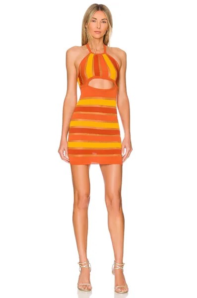 Платье мини For Love & Lemons Tori, оранжевый