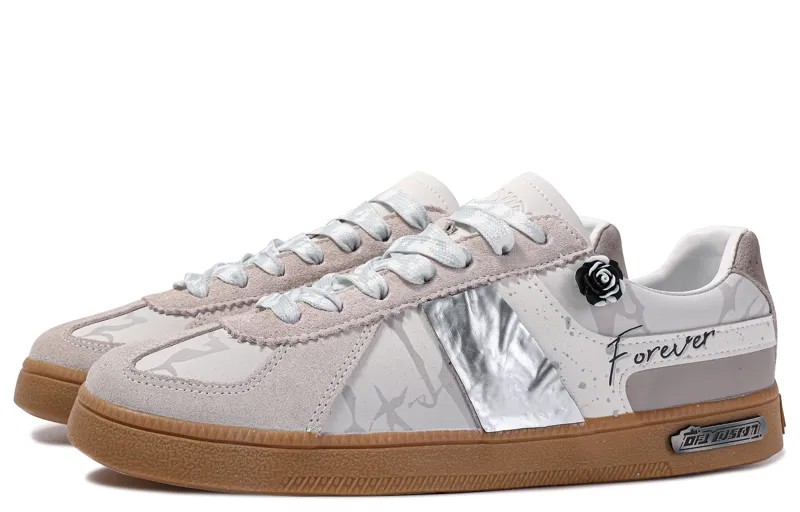 Кроссовки LINING Yunchuan Skateboarding Shoes Women's Low-top Grey/white, светло-серый