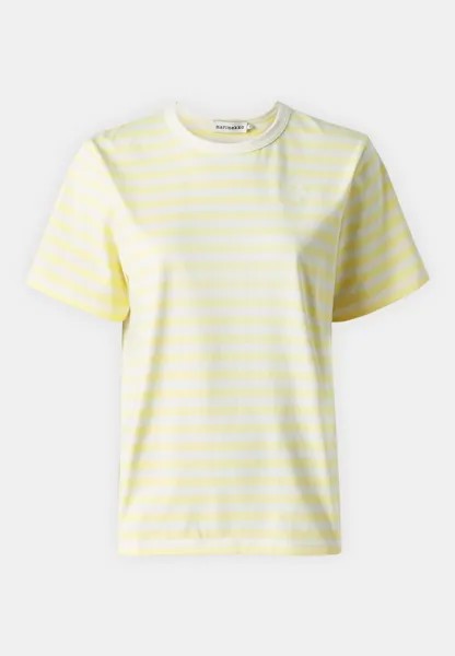 Футболка с набивным рисунком TASARAITA RELAXED Marimekko, желтый