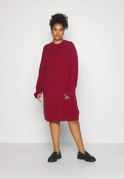 Трикотажное платье Soft Cable Dress Tommy Hilfiger, красный