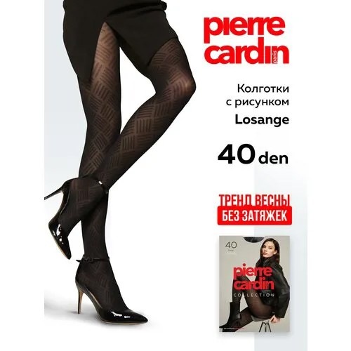 Колготки  Pierre Cardin, 40 den, с ластовицей, размер 4, черный