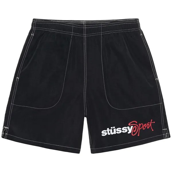 Шорты Stussy Water Short Sport, черный