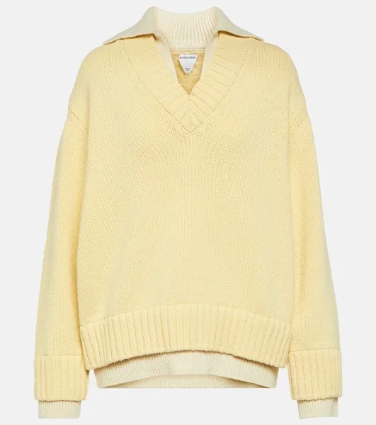 Шерстяной свитер Bottega Veneta, желтый