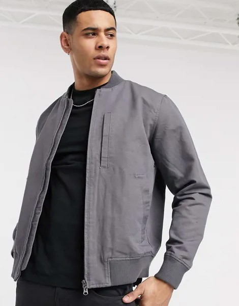 Серый бомбер Topman
