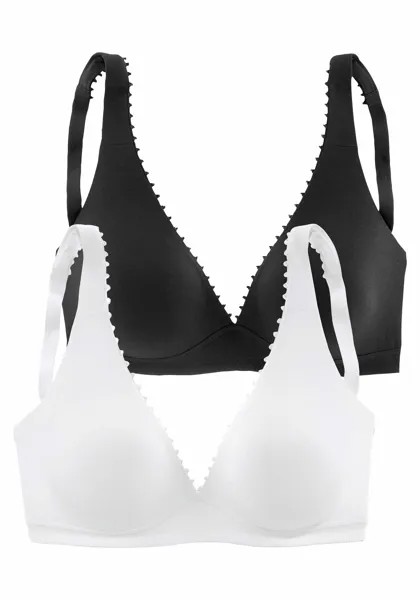 Бюстгальтер без косточек PETITE FLEUR Bralette BH, цвет weiß+schwarz