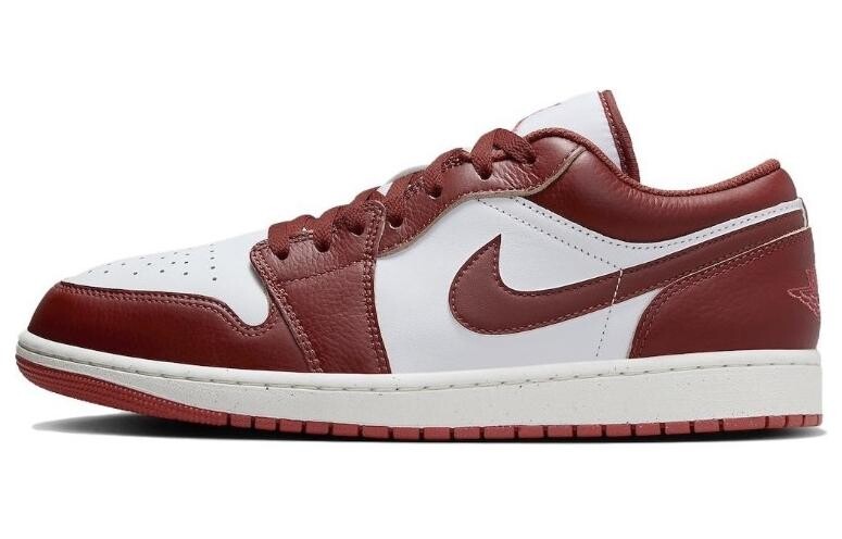 Кроссовки Air Jordan 1 Vintage Basketball Shoes Men Low-top White, красный