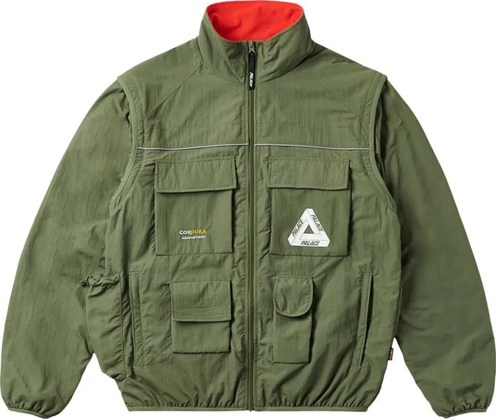 Куртка Palace Cordura RS Zip Off Jacket 'Olive', зеленый