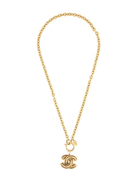 Chanel Pre-Owned колье с подвеской-логотипом CC
