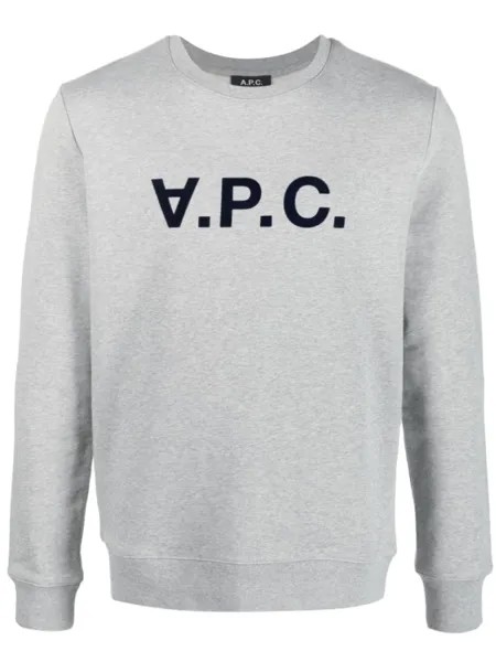 A.P.C. толстовка с логотипом VPC, серый