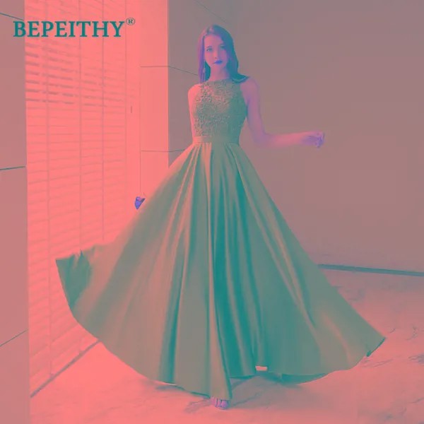 BEPEITHY/серые платья для выпускного вечера без рукавов; Коллекция 2023 года; Кружевной топ с круглым вырезом в винтажном стиле; Элегантные платья...