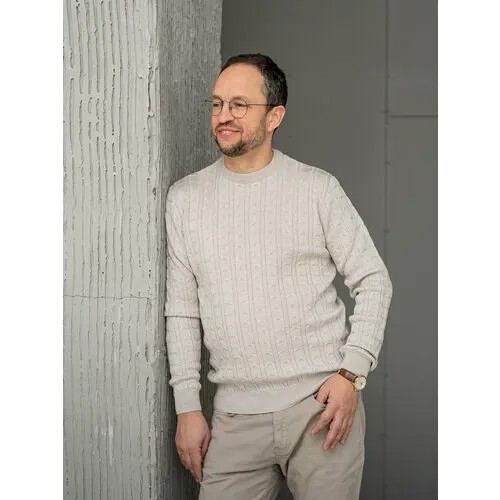 Джемпер  Джемпер классический, размер 58, молочный