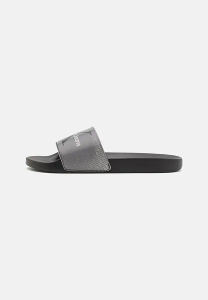 Шлепанцы SLIDE LENTICULAR Calvin Klein Jeans, цвет black/silver