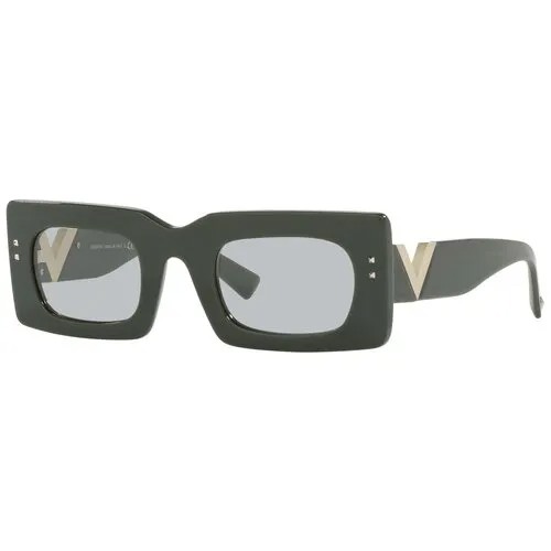 Солнцезащитные очки Valentino, черный, зеленый