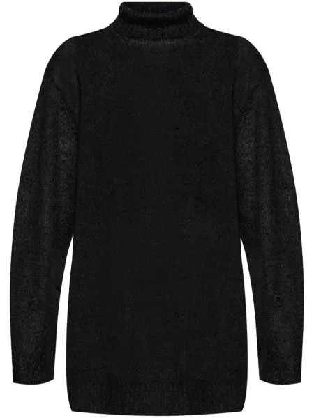 Yohji Yamamoto джемпер с прорезями, черный