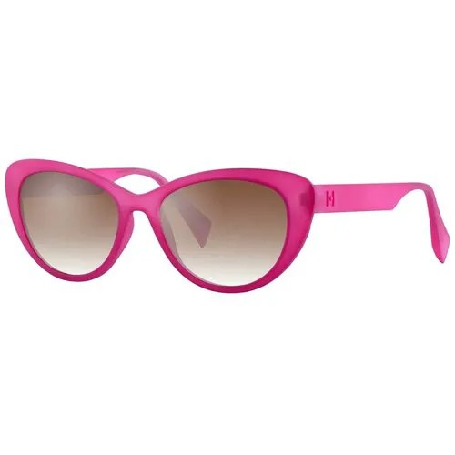 Солнцезащитные очки Italia Independent, кошачий глаз, оправа: пластик, для женщин, розовый