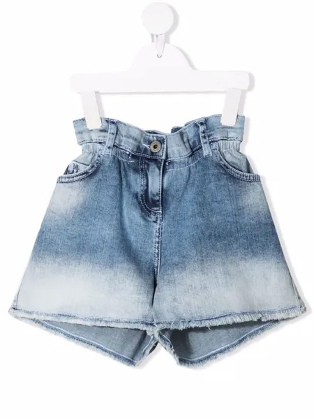 TWINSET Kids джинсовые шорты с эластичным поясом