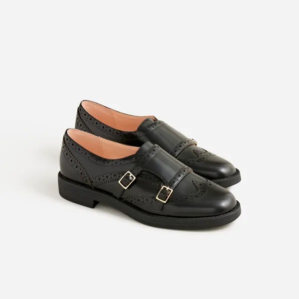 Туфли Monk-Strap из кожи J.Crew, черный
