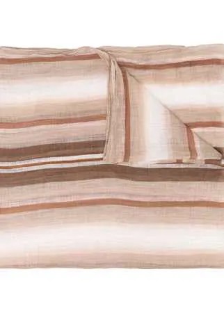 Brunello Cucinelli полосатый шарф тонкой вязки