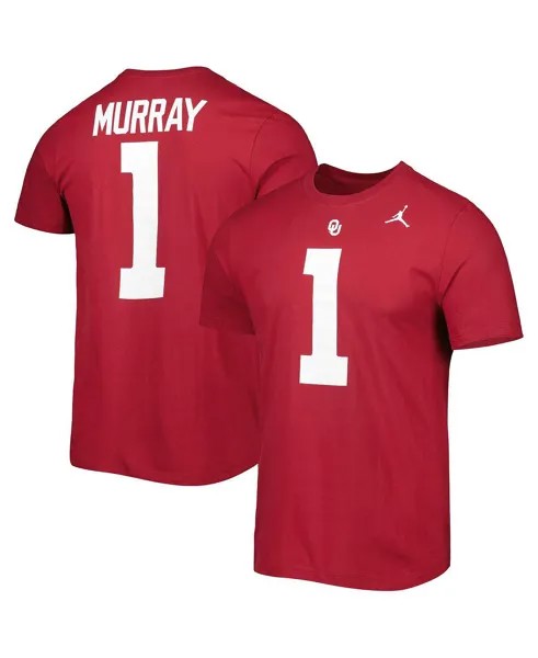 Мужская футболка бренда Kyler Murray Crimson Oklahomaooners с именем и номером команды выпускников Jordan