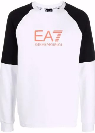 Ea7 Emporio Armani толстовка с логотипом и вставками