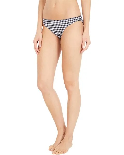 Низ бикини J.Crew Lowrider Bikini Bottoms in Matte Gingham, цвет Prospect Gingham Black/Ivory