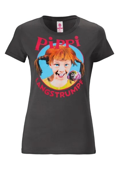 Футболка Logoshirt Pippi Langstrumpf, темно-серый