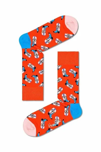 Носки Ковбойские сапоги Happy Socks, оранжевый