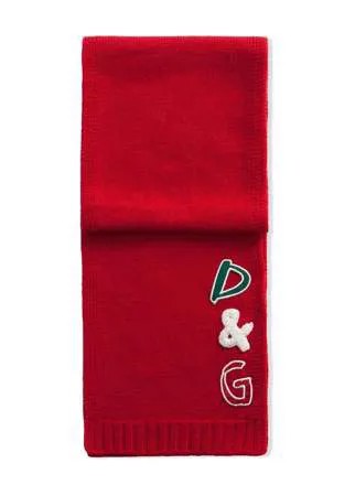 Dolce & Gabbana Kids шарф с нашивкой-логотипом