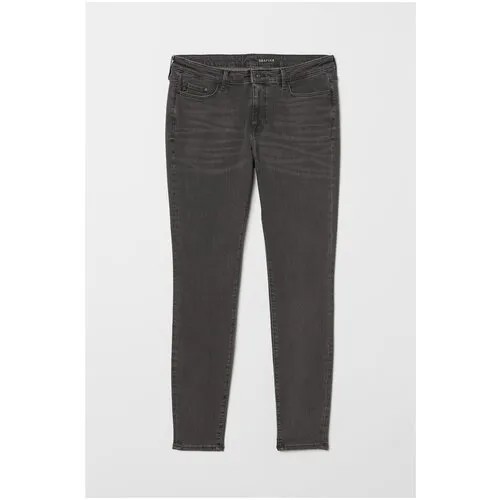 Джинсы скинни H&M, прилегающие, стрейч, размер 58/30UK, серый