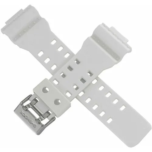 Ремешок CASIO, матовая фактура, застежка пряжка, водонепроницаемый, диаметр шпильки 2 мм., размер 16мм, белый