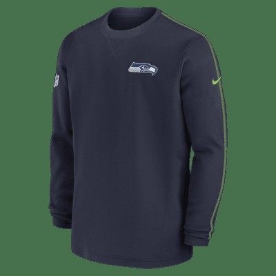 Топ Nike Seattle Seahawks Sideline Coach Men’s NFL Long-Sleeve Top, темно-синий