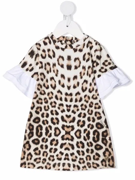 Roberto Cavalli Junior Платье с принтом Leopard