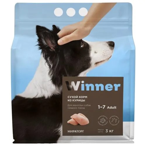 Сухой корм для собак Winner 3 кг (для средних пород)