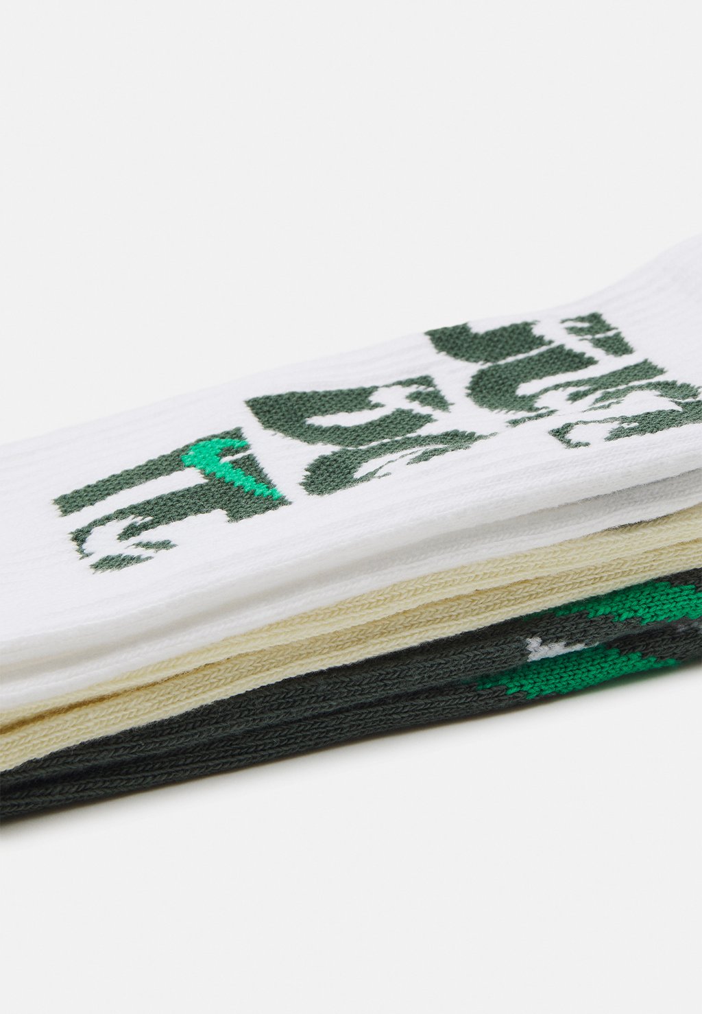 Спортивные носки Everyday Plus Cush Crew 3 Pack Unisex Nike, цвет coconut milk(white)/white(vintage green)/vintage green(white)