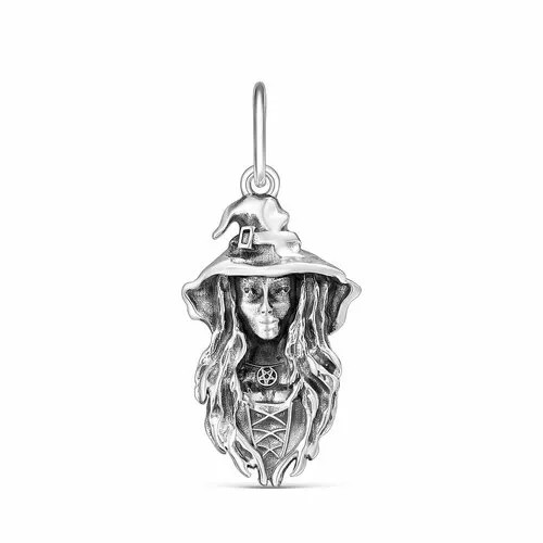 Подвеска VALTERA, серебро, 925 проба, родирование, серебристый/черный